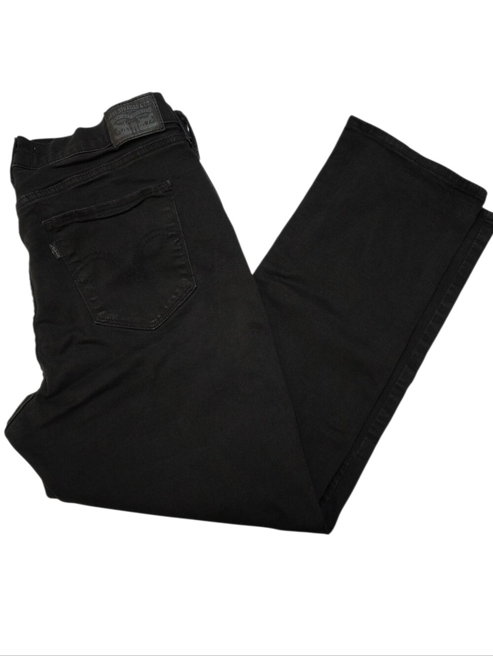 Levi's Black Classic Straight Leg Jeans Size 14 Petite